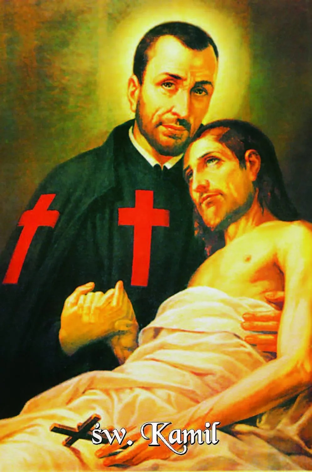 Święty Kamil Obrazek z modlitwą (100 szt) ERLI.pl