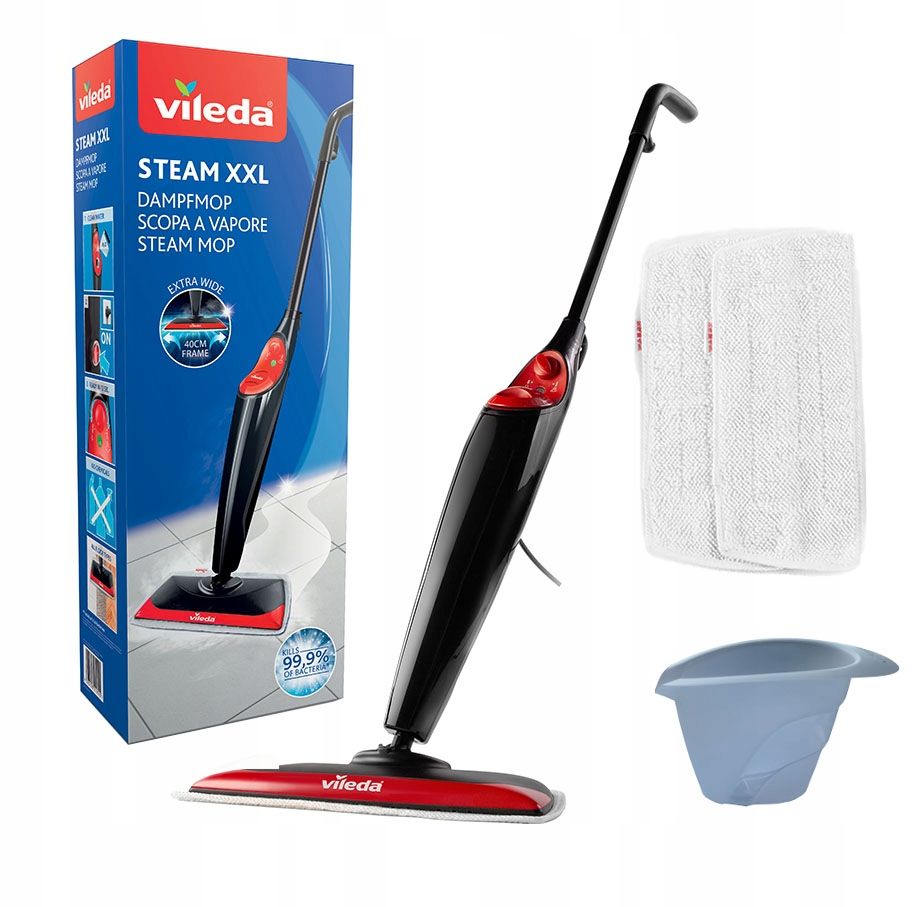 MOP PAROWY VILEDA STEAM XXL 1550W 99 BAKTERII ERLI.pl