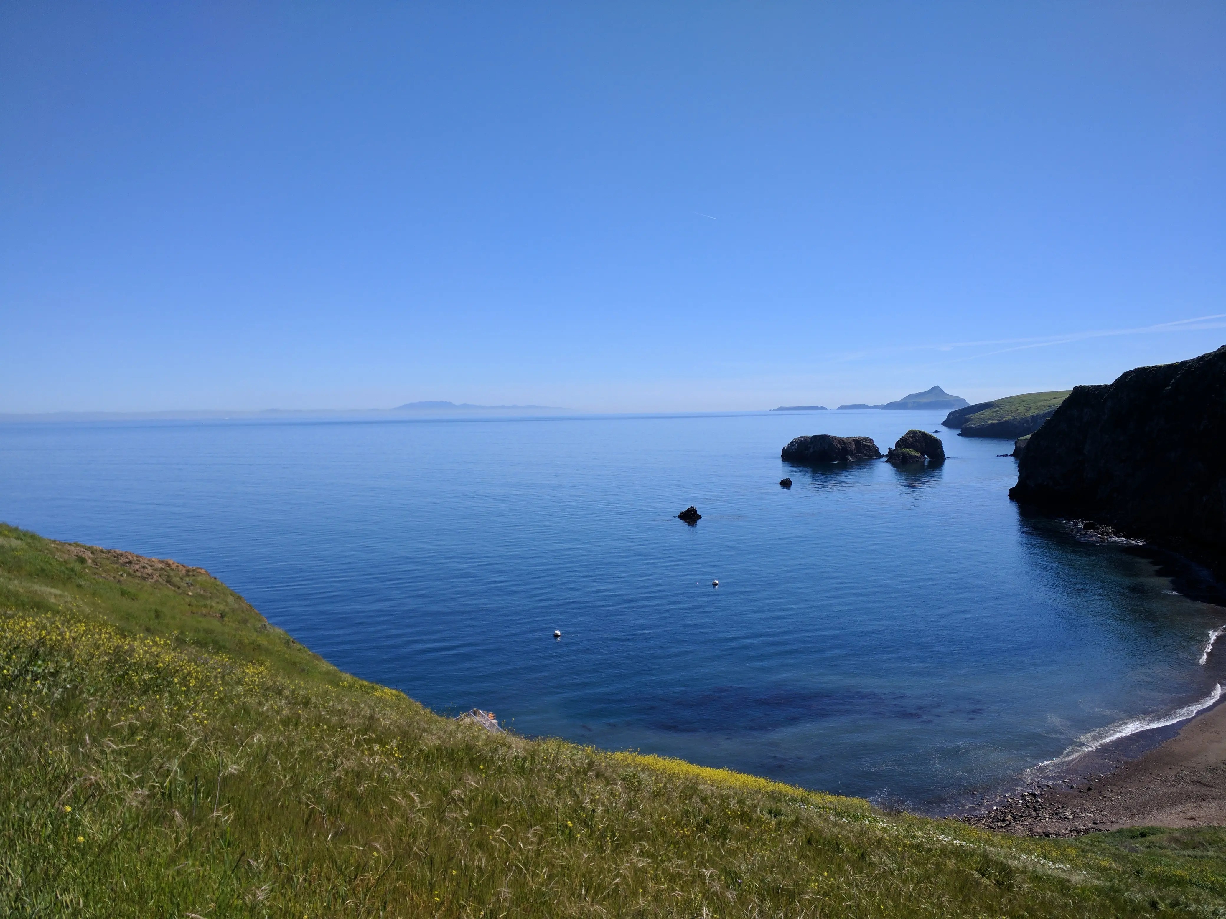 Scorpion Anchorage and Anacapa Island from the Cavern Point Trail