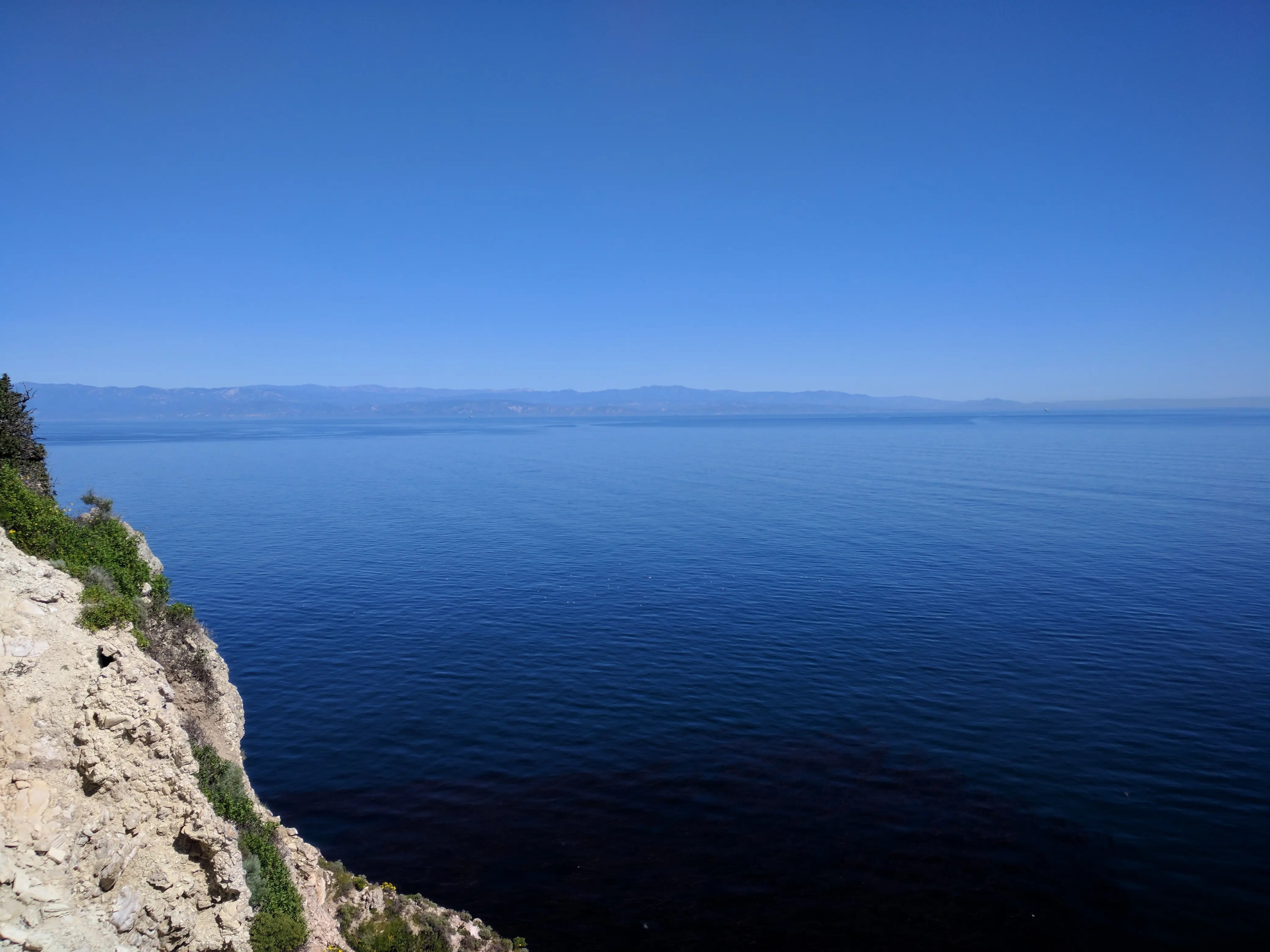 Looking back at the mainland from the Cavern Point Trail