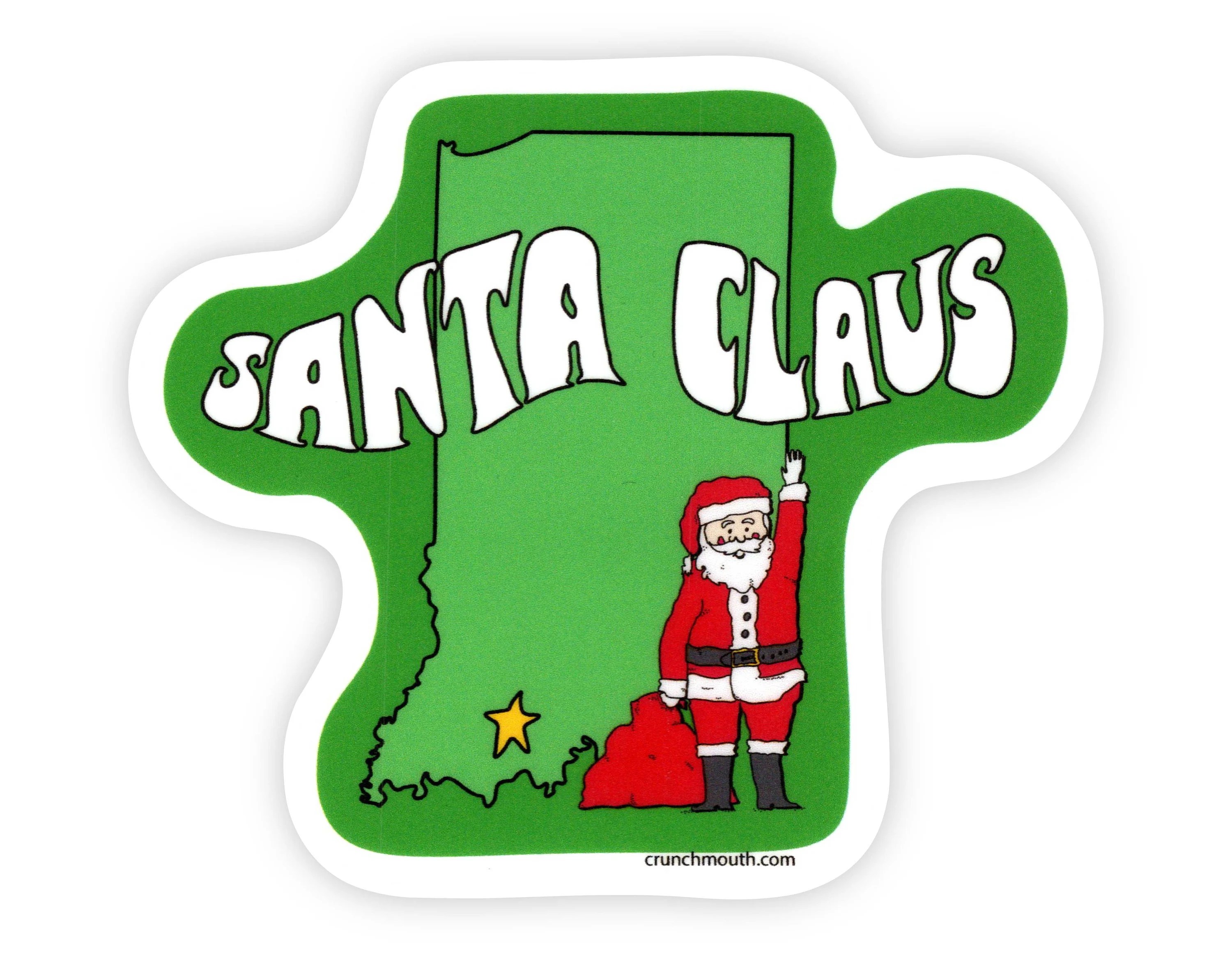 SANTA CLAUS INDIANA State Map Sticker Travel Decal Etsy