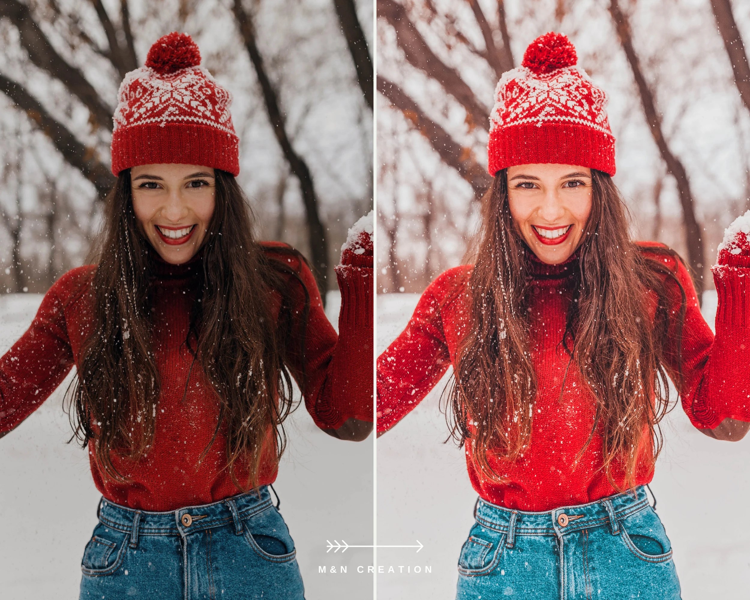 10 RED VELVET Presets Winter Lightroom Presets Mobile Etsy