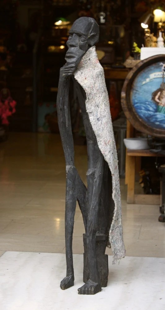 Tall Wooden African Man Sculpture African Aboriginal Wooden Etsy Canada