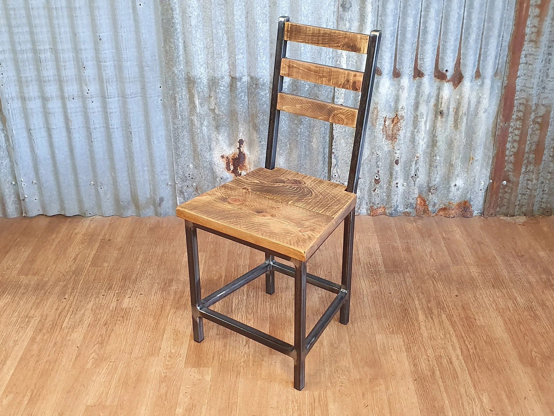 industrial style dining chair, bespoke dining chairs, wooden chairs