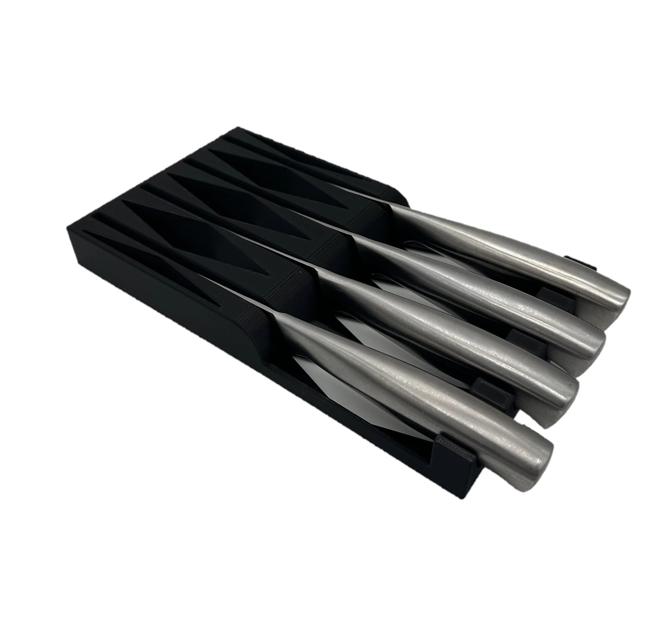 In Drawer 4 Knife Block Steak Knife Holder Kitchen Organizer Utensil