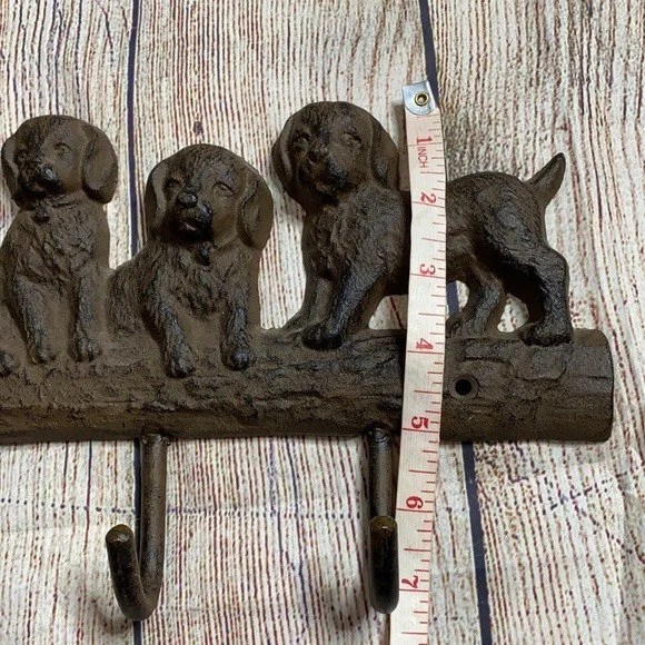 Vintage Dog Coat Hanger Metal Cast Iron Wall Hooks Key Holder, Hat