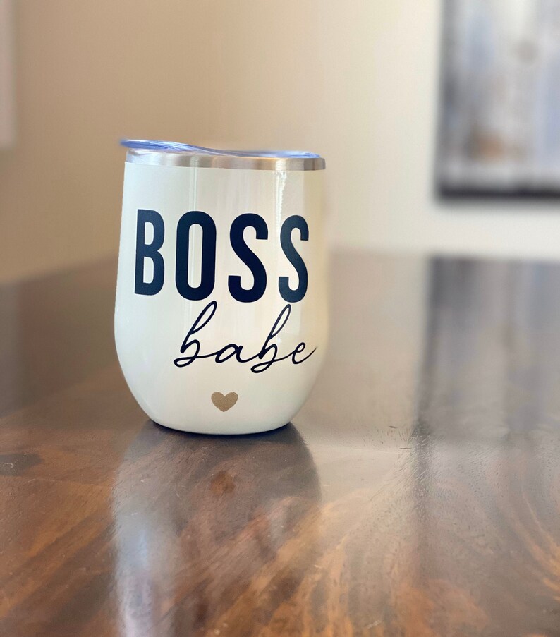 Boss Babe Wine tumbler Boss gift gift for boss girl boss Etsy