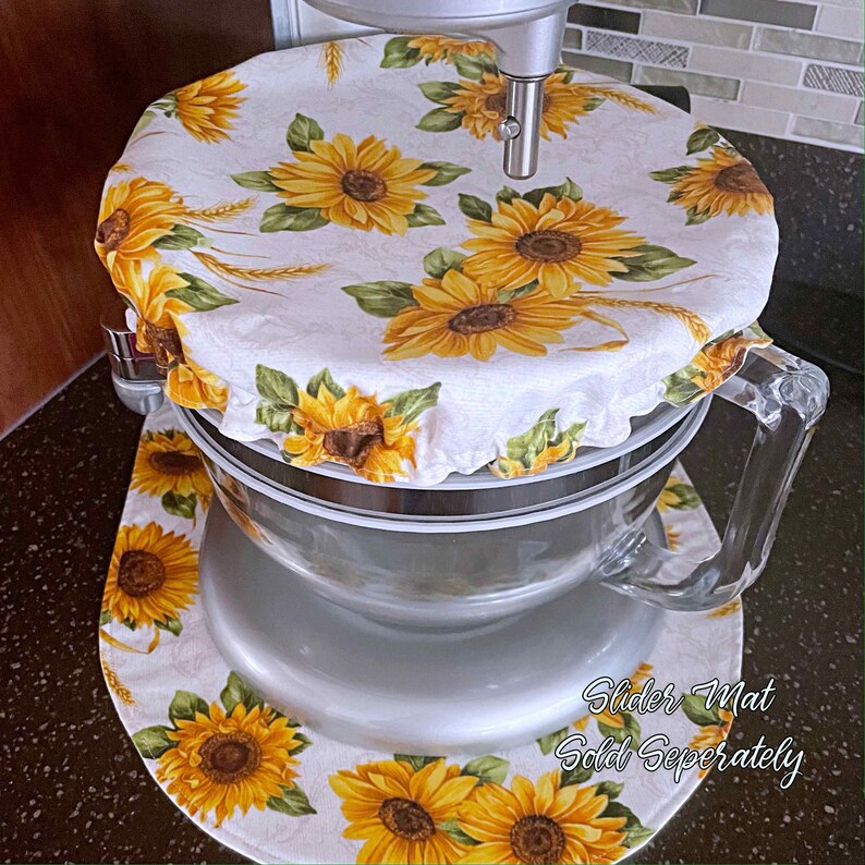XL Sunflowers Bowl Cover Kitchenaid Bowl Cover Sunflower Etsy
