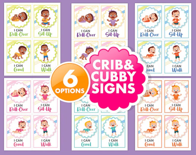 I Can Roll Over Developmental Sign Nursery Milestone Display Perfect