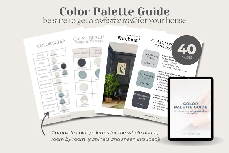 PALE OAK Benjamin Moore Color Palette Pale Oak Color Palette | Family Man Librarian
