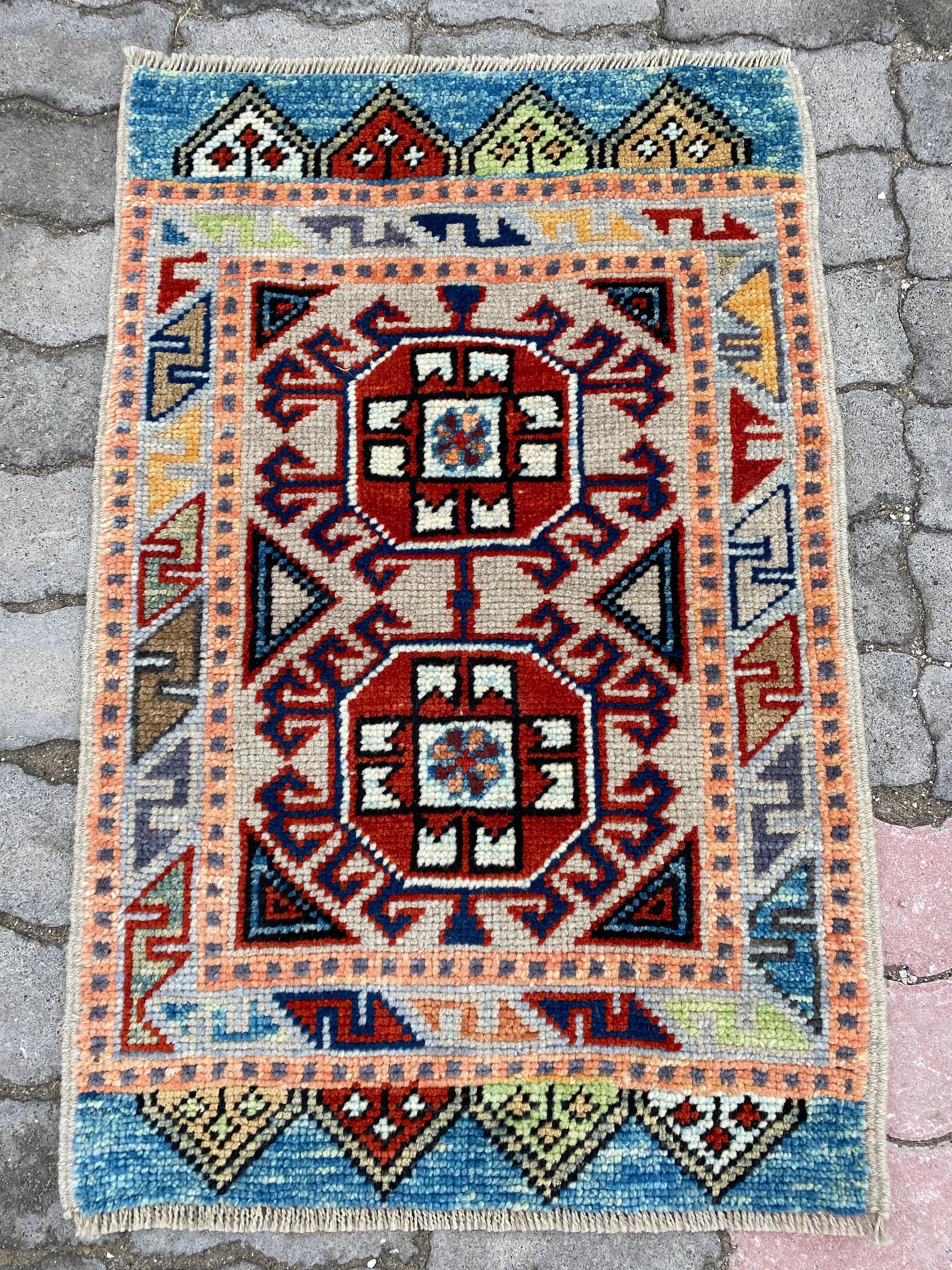 Rug 2 X 3, Handmade Wool Rug, Small Entry Rug, Red Oushak Rug, 2x3 Rug