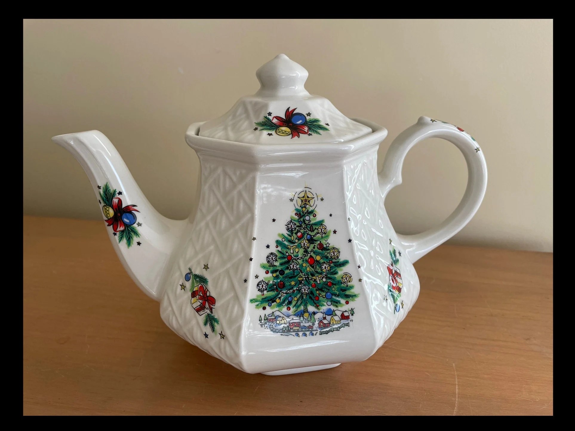 Christmas Teapot Etsy