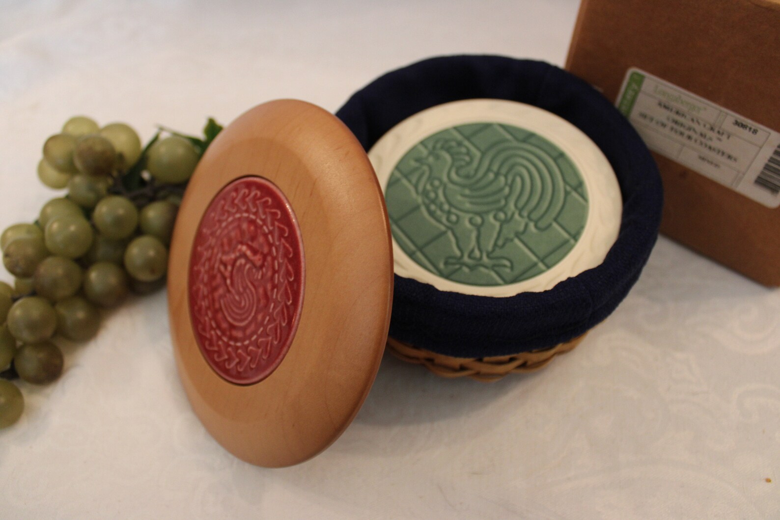 Longaberger Coaster Basket Combo American Craft Originals Etsy