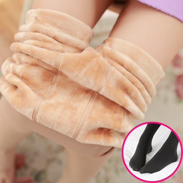 Buy Thickened in autumn and winter plus fleece tights warm female flesh