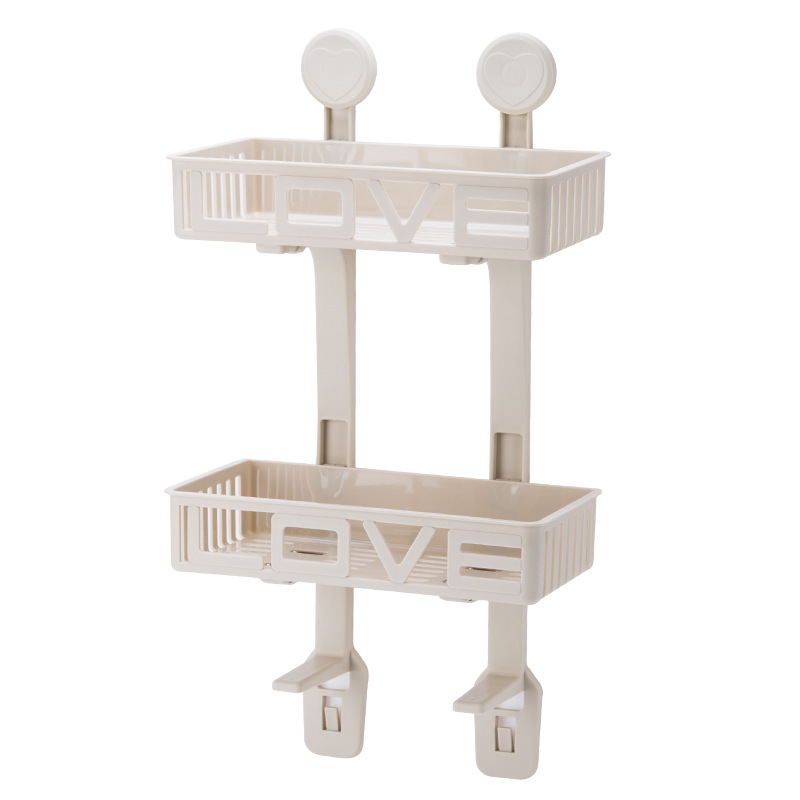 Buy Wallmounted toilet doubledecker toilet rack suction wall plastic