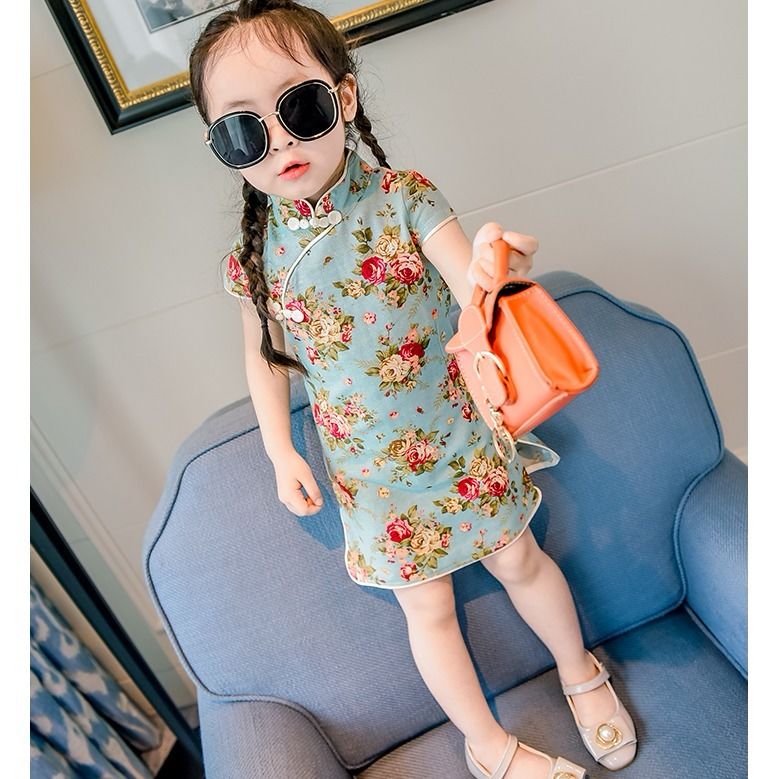 Buy Girls'Dresses Summer 2019 New Kids' Foreign Style Skirt 13 Years