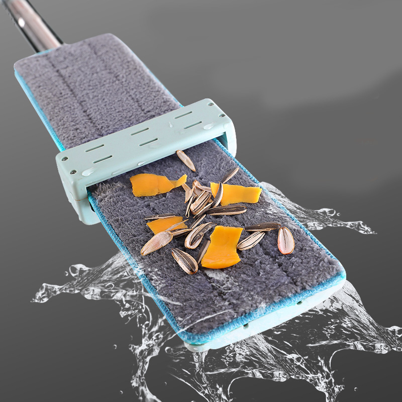 Buy Home large plus free hand wash flat mop dry and wet two with a drag net lazy mop absorbwater
