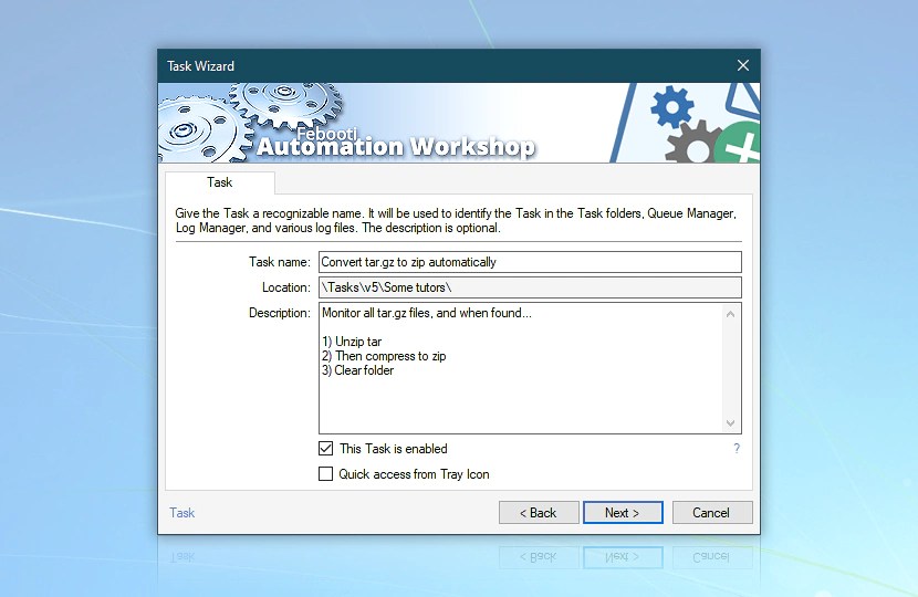 Unzip files automatically