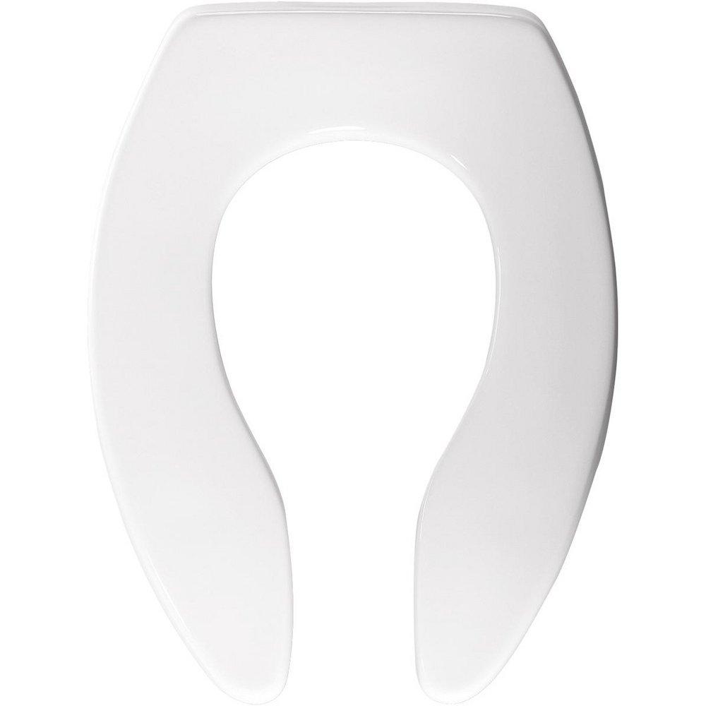 Church Seat Elongated Open Front Toilet Seat in White Ferguson