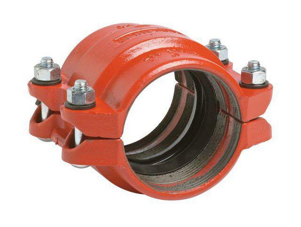 Victaulic 2 in. Grooved Painted Orange Enamel Ductile Iron Coupling