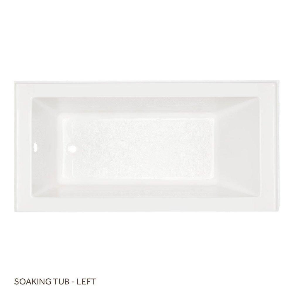 Signature Hardware 60 in. x 30 in. Soaker Alcove Bathtub with Left