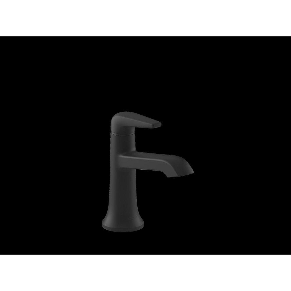 KOHLER Single Handle Monoblock Bathroom Sink Faucet in Matte Black
