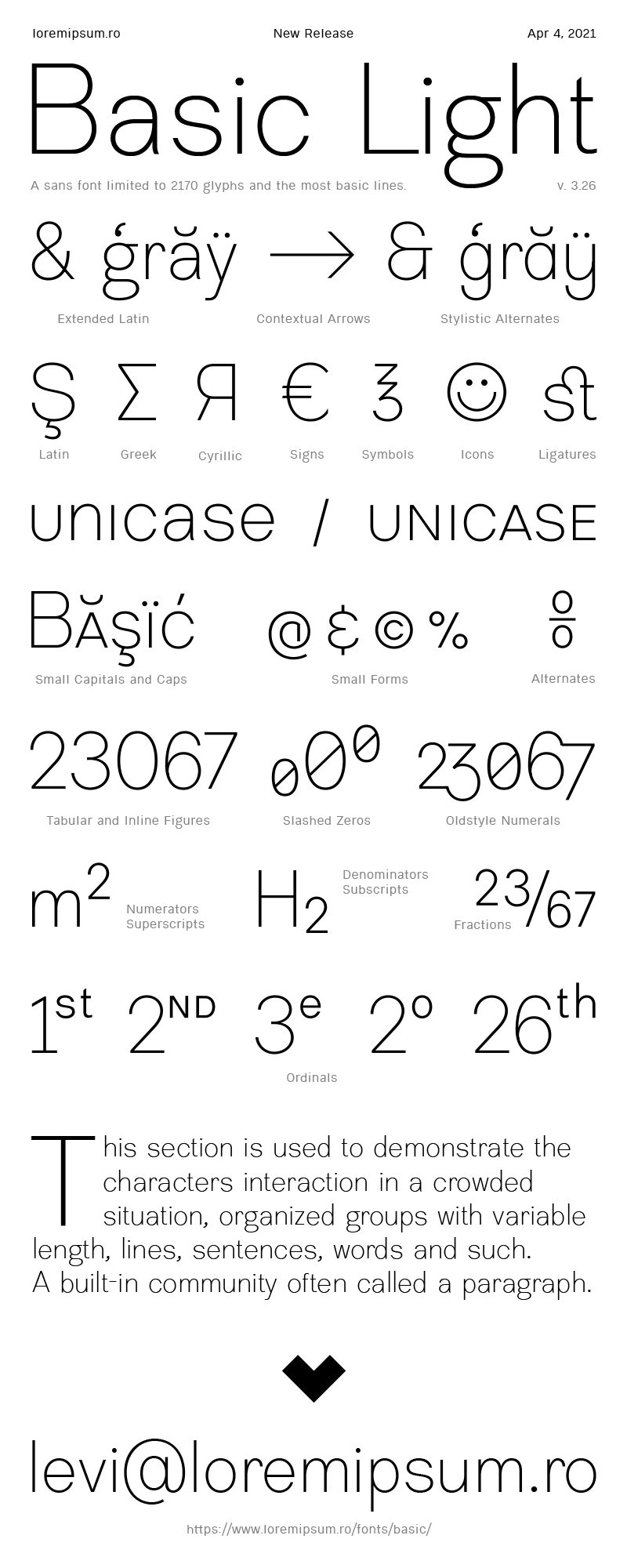 Basic Light font