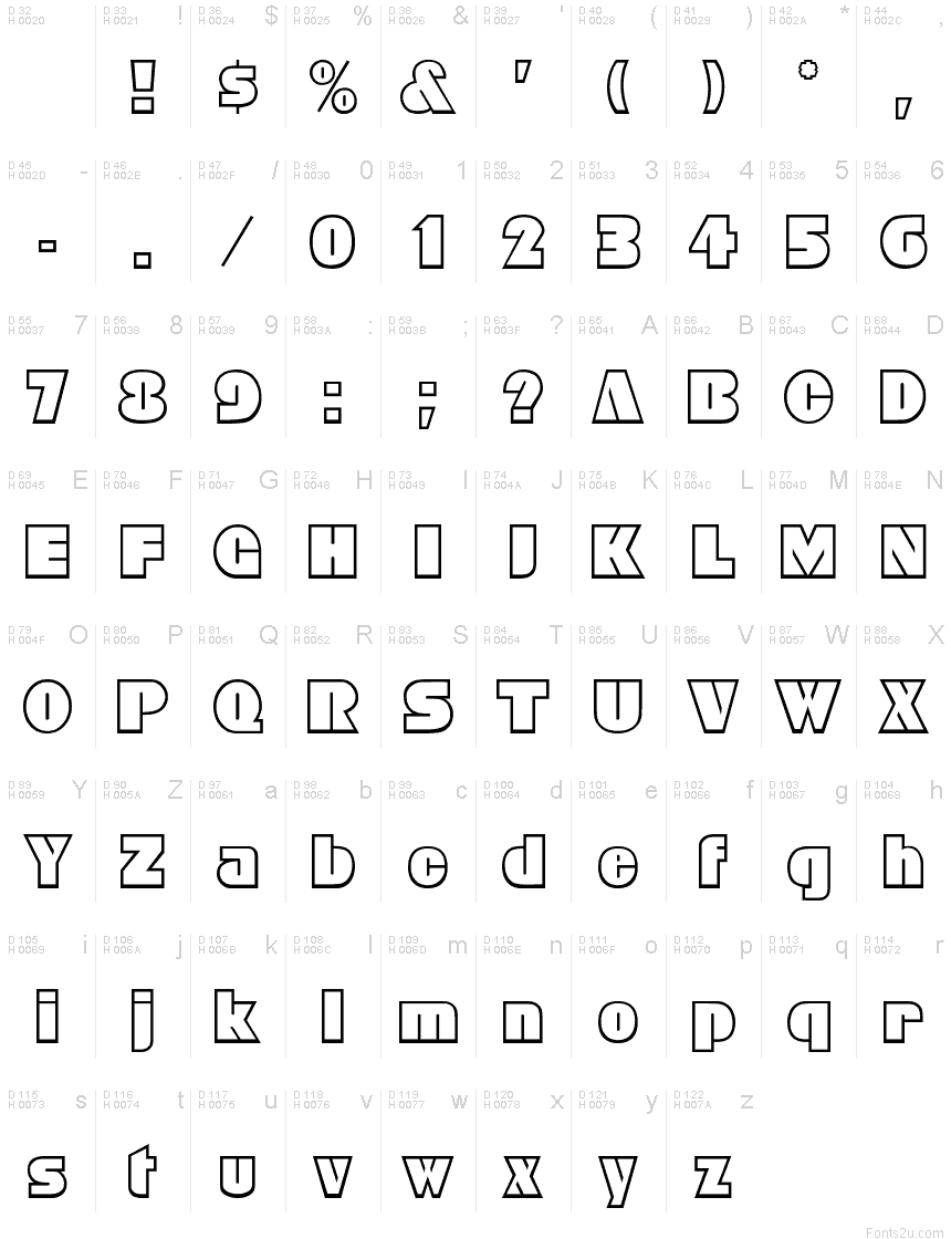 Blocky font