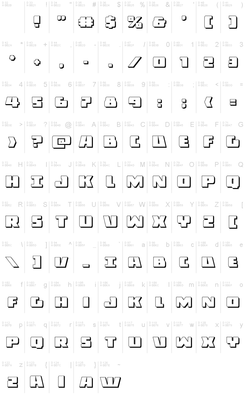 Dark Alliance 3D font