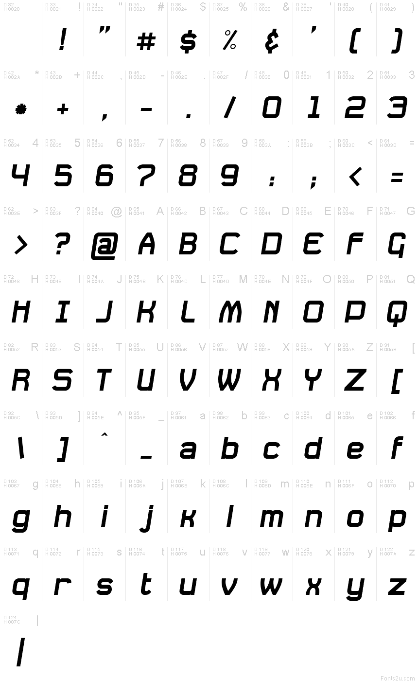 Daville Slanted font