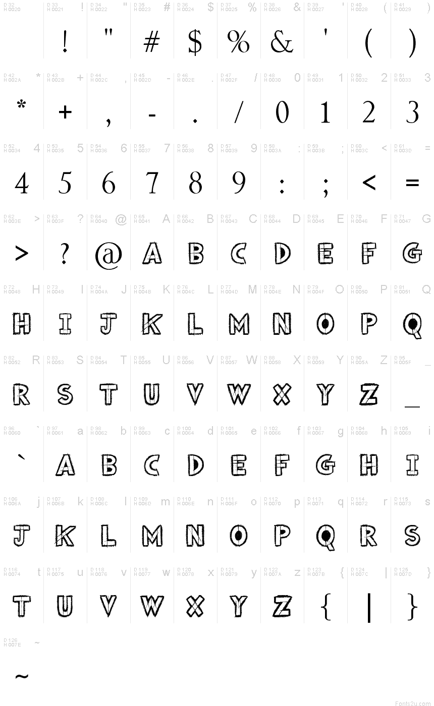 Drafting font