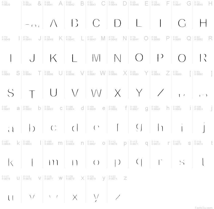 Invisible font
