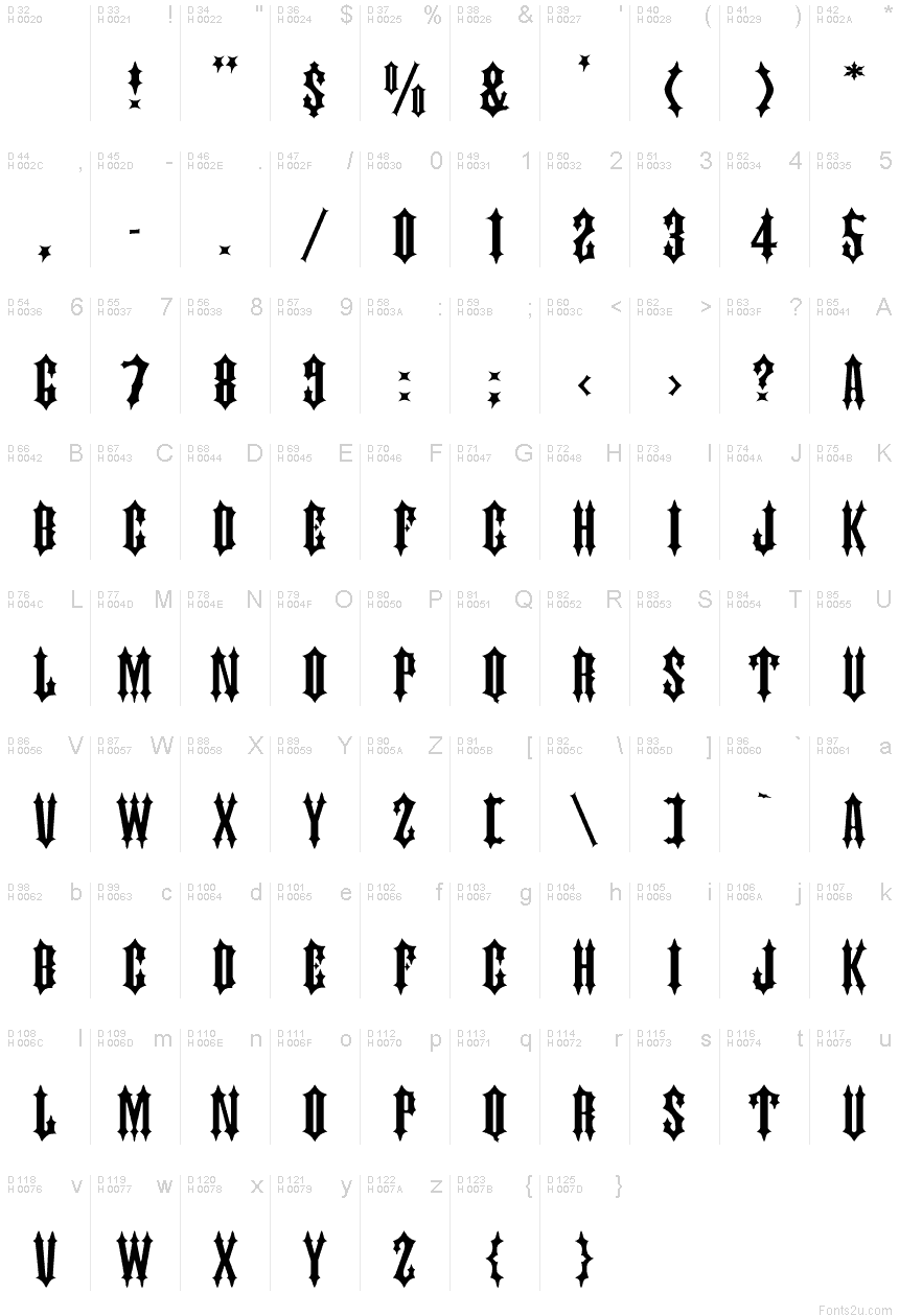 JudasCaps Wd font
