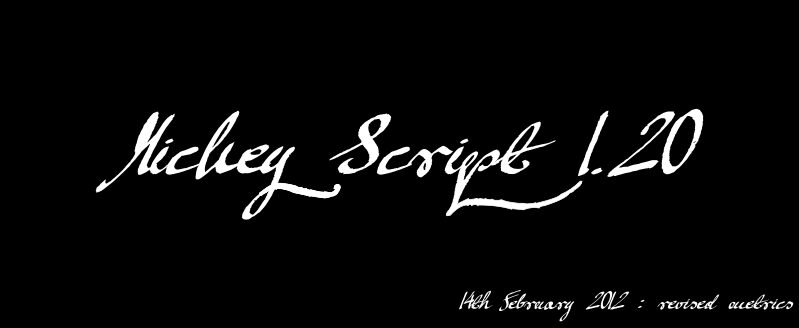 Mickey Script 1.20 fonte