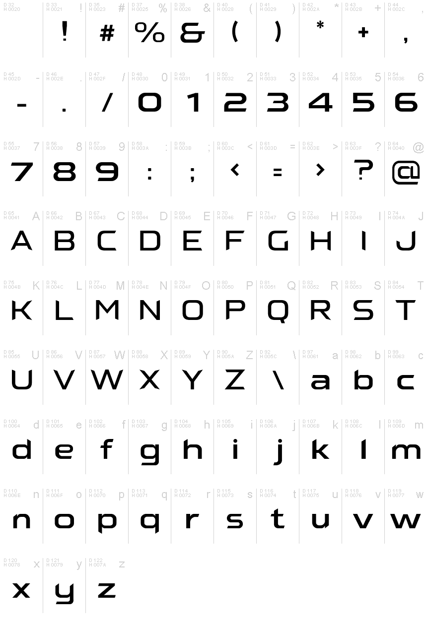 PROXON font