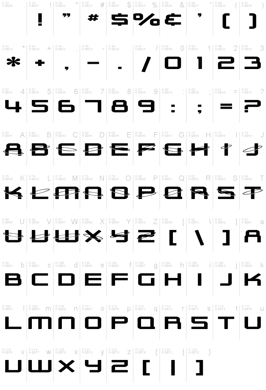 SF Outer Limits ExtUpright font