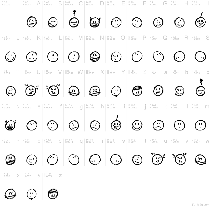 Sketchy Smiley font
