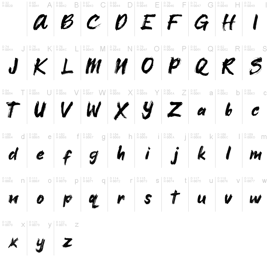 Xangda Shiny font