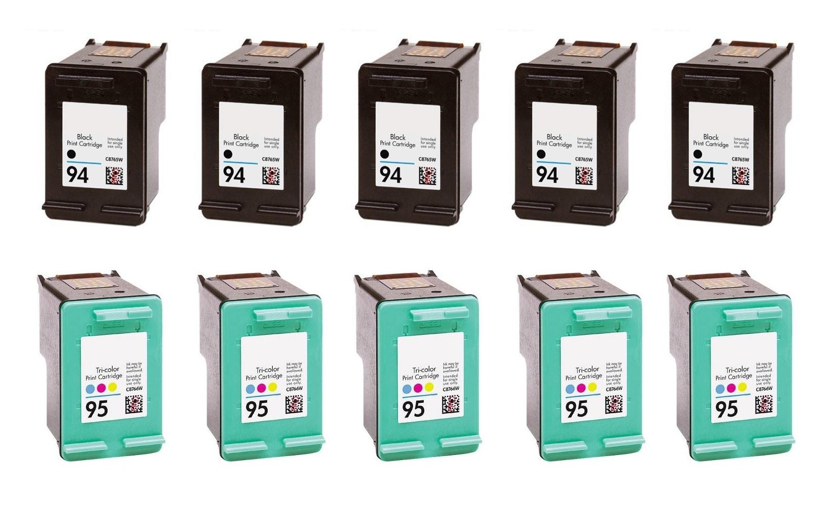 10pk 94 95 Combo Ink Cartridge for HP OfficeJet 150 7310 xi 7408