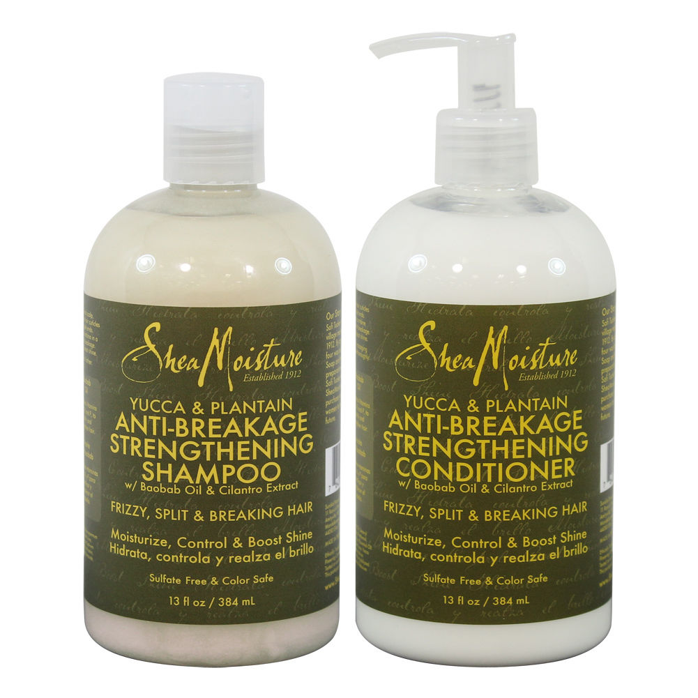 Shea Moisture Yucca Strengthening Conditioner & Shampoo Combo w/ Baobab