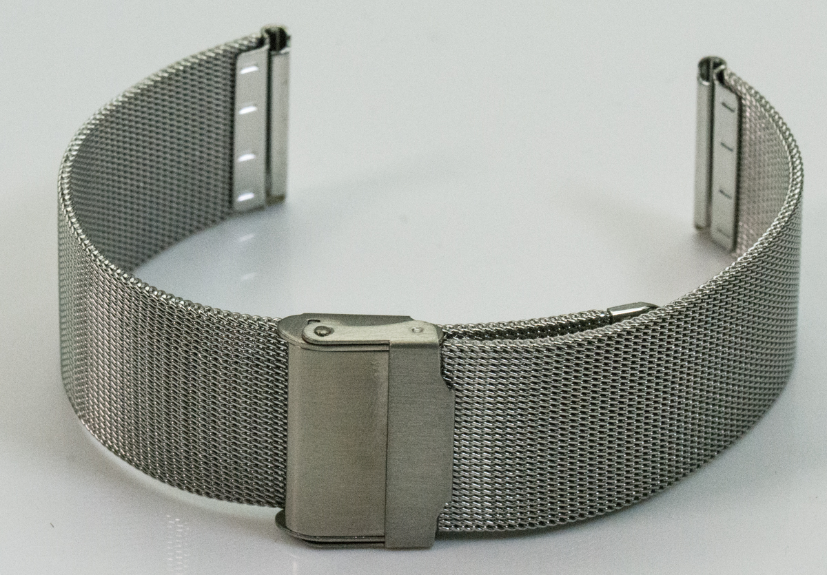 Stainless Steel Fine Mesh Watch Bracelet Milanese Sliding Buckle Strap