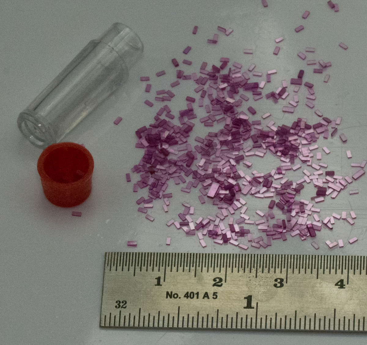 Vintage vial of pallet jewels for watch new old stock repair