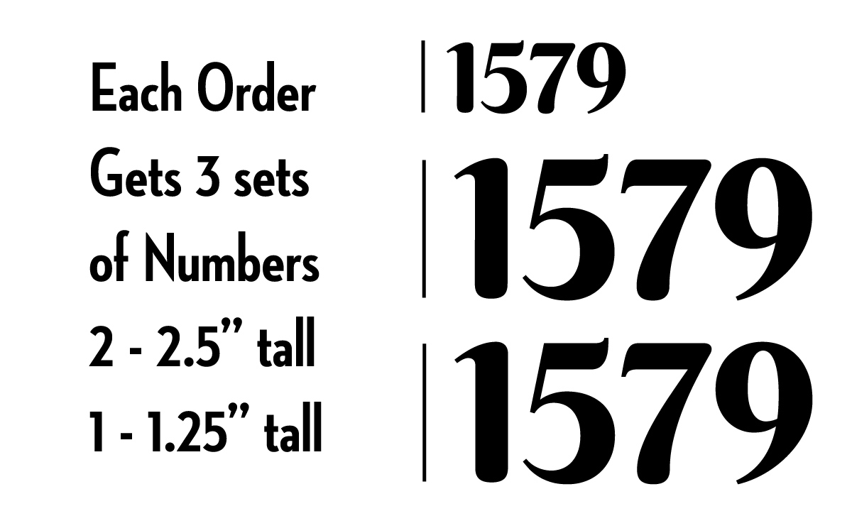 custom Mailbox Numbers Vinyl Sticker Decal personalized customized