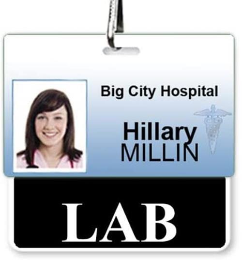LAB Badge Buddy HORIZONTAL Hospital ID Card Buddies Laboratory