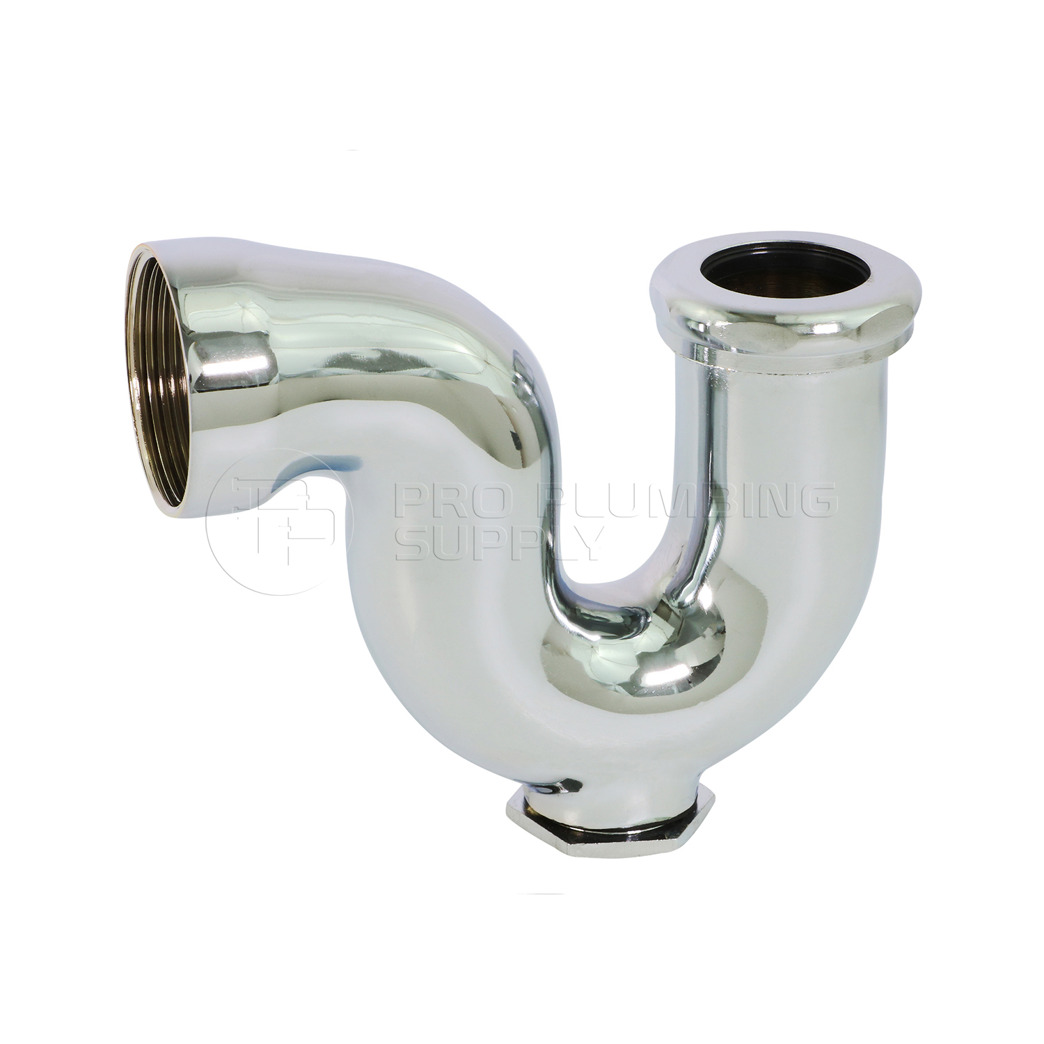 Flexcraft NY Regular Trap with Drain Plug for Tubular Drain, Chrome