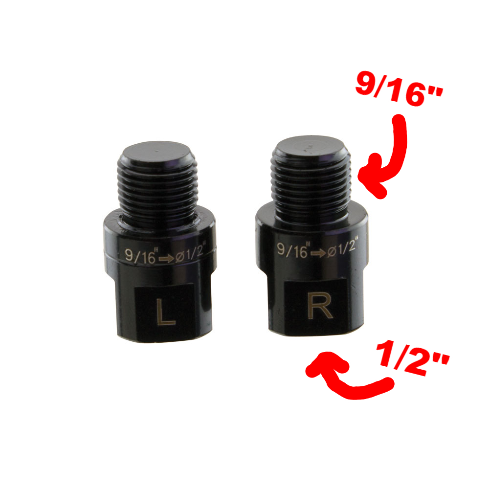 NEW! Bicycle CNC Pedal Adapter Converter Fits 9/16" Cranks & 1/2" Bike