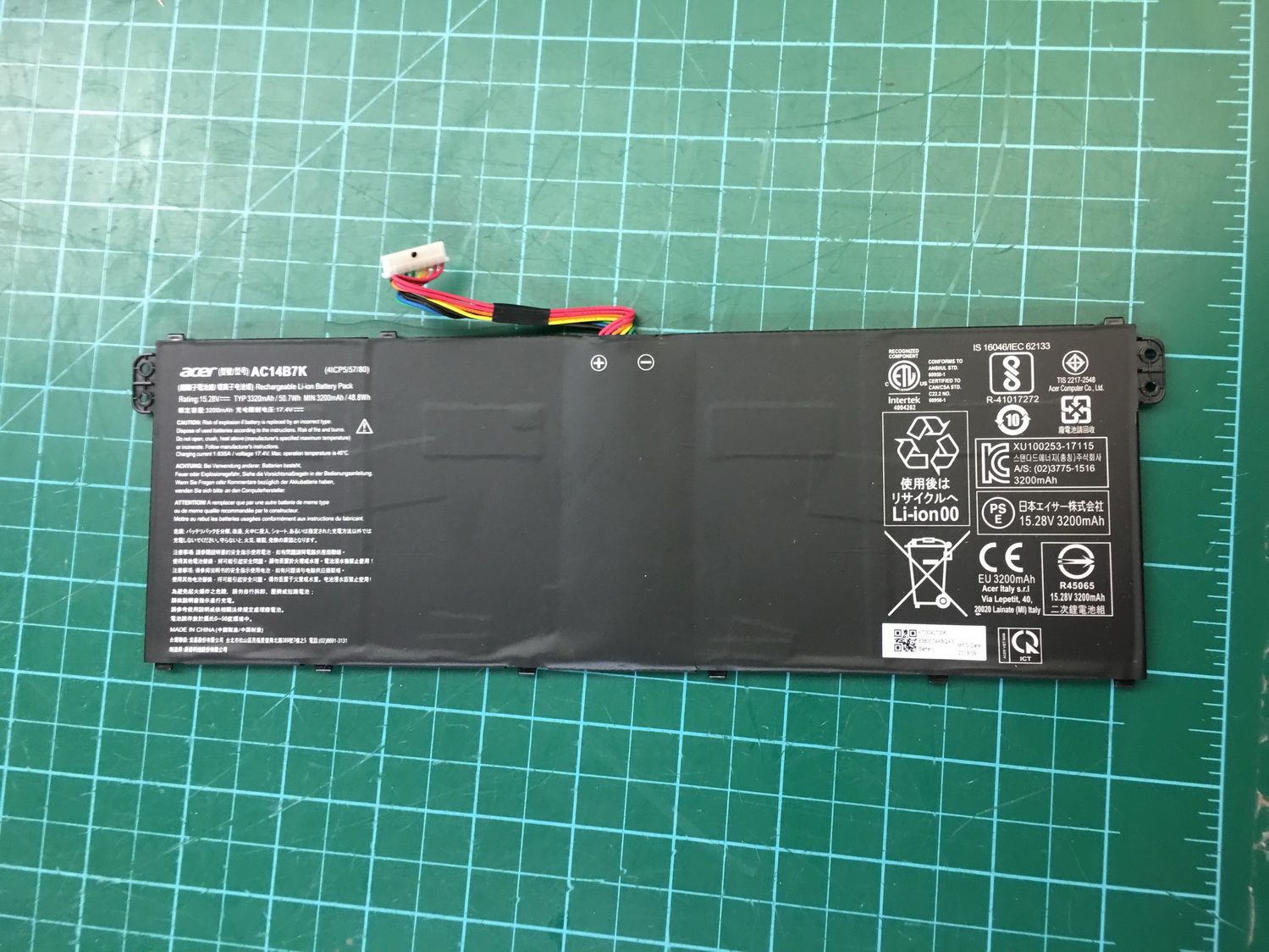 Genuine Acer Aspire 5 A51551 Battery 15.28V 3200mah 48.8Wh AC14B7K eBay
