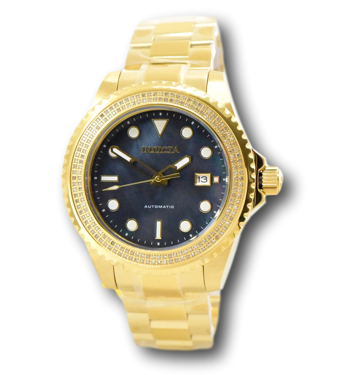 Invicta Grand Diver Automatic .75 CTW Diamonds Men's 47mm Gold Tone