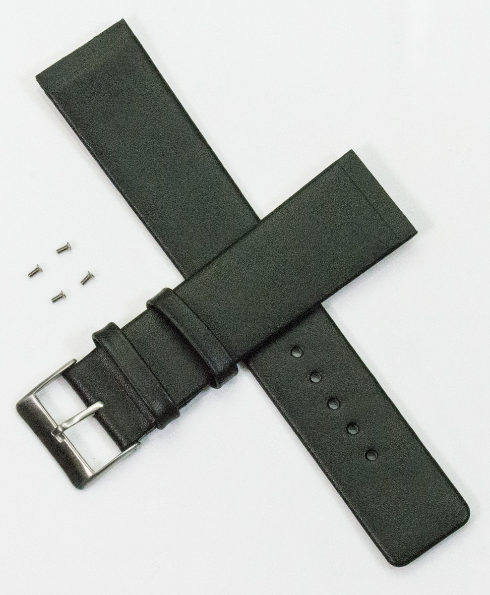 Genuine Leather Skagen Watch Strap 22mm Screw On Black Brown