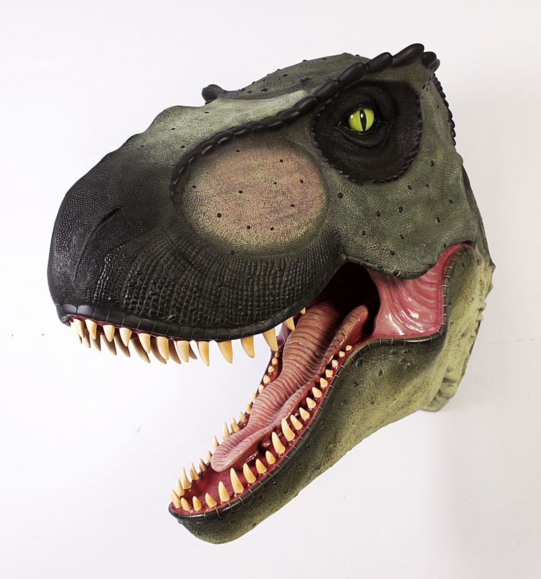 Dinosaur TRex Head Wall Mount Prehistoric Prop Resin Life Size Statue